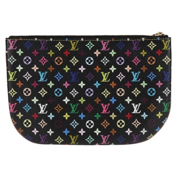 LOUIS VUITTON Monogram Multicolor Pochette GM Pouch Black M60027 LV Auth 127036V - Picture 7 of 15